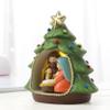 Hodao Nativity Sets for Christmas Indoor Decorations Holy Family Nativity Scene for Xmas Decor Gifts - Christmas Party Home Decorations(Green) view 2