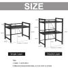 CGF- Microwave Shelf Storage Kitchen Rack Stand Oven Organiser Unit Extendable Countertop Free Adjustable Printer Stand37~64cmx42x46/79cm view 2