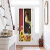 Rooster Sunflower French Sidelight Front Door Curtain for Door Window/Doorways 54"x72", Rustic Red Farm Barn Yellow Floral Kitchen Small Side Back Window Door Rod Pocket Drape Panel Curtain view 1