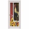 Rooster Sunflower French Sidelight Front Door Curtain for Door Window/Doorways 54"x72", Rustic Red Farm Barn Yellow Floral Kitchen Small Side Back Window Door Rod Pocket Drape Panel Curtain view 2
