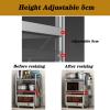 2 Tier 304 Stainless Steel Microwave Storage Shelving Unit Rack Organizer Shelves for Kitchen Counter Organiser Printer Stand, Silver view 3