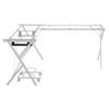 Acme Demas Glass Top L-Shaped Computer Desk with Holder in Clear and White view 4