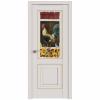 Rooster Sunflower French Sidelight Front Door Curtain for Door Window/Doorways 25"x40", Rustic Red Farm Barn Yellow Floral Kitchen Small Side Back Window Door Rod Pocket Drape Panel Curtain view 2