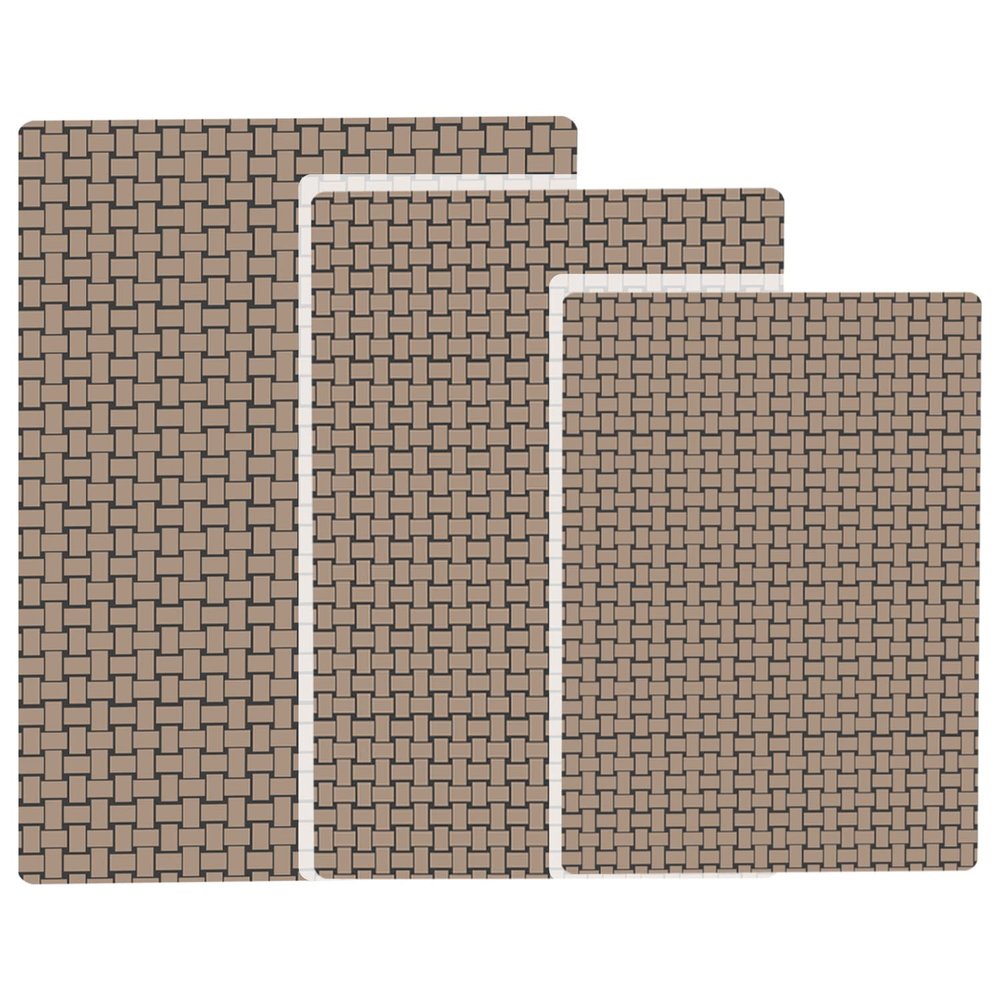 Shape28 Bathroom Set of 3 Mats Bathtub Shower 28x20 Inches Vanity 24x18 Inches Toilet 20x16 Inches Microfiber None Slip in Cappuccino Color Design 5C