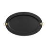 Mud Pie Tin Oval Tray, Black, 17" x 26" view 1