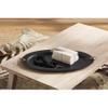 Mud Pie Tin Oval Tray, Black, 17" x 26" view 2