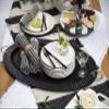 Mud Pie Tin Oval Tray, Black, 17" x 26" view 4