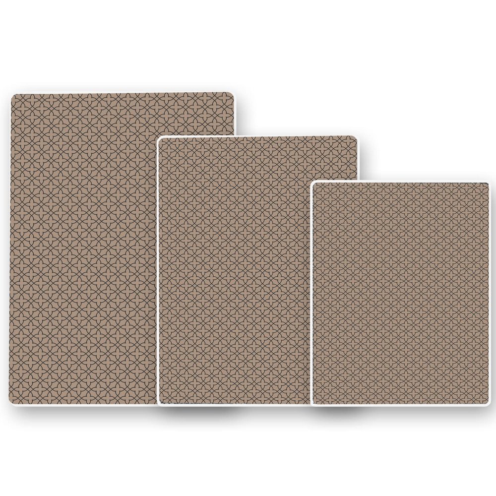 Shape28 Bathroom Set of 3 Mats Bathtub Shower 28x20 Inches Vanity 24x18 Inches Toilet 20x16 Inches Microfiber None Slip in Cappuccino Color Design 6M