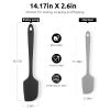 14in Extra Large Silicone Spatula: U-Taste 600F Heat Resistant Flexible Silicon Mixing Stirring Cooking Scraping Baking Bowl Scraper Seamless Spreader for Kitchen Nonstick Cookware (Black) view 2