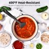 14in Extra Large Silicone Spatula: U-Taste 600F Heat Resistant Flexible Silicon Mixing Stirring Cooking Scraping Baking Bowl Scraper Seamless Spreader for Kitchen Nonstick Cookware (Black) view 3