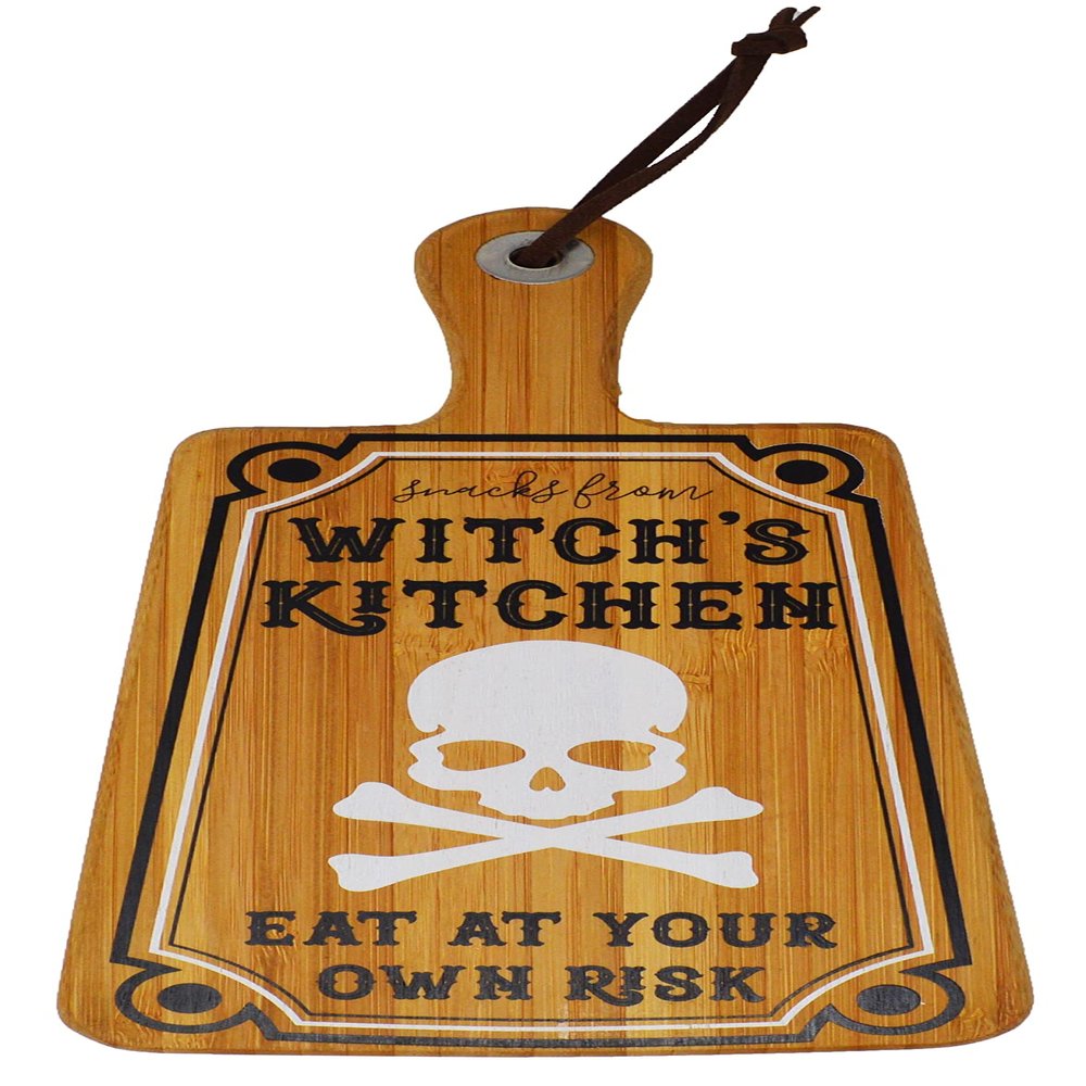 Boston Warehouse Witch's Kitchen Serve Board, 12 Inch, Bamboo