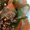 Harvest Pip Berries Autumn Handmade Deco Mesh Wreath. Available in 24 inch and 28 inch diameters view 4
