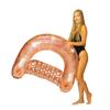 PoolCandy Rose Gold Glitter Sun Chair Inflatable Pool Float Jumbo Luxury Water Lounger with High Backrest & Cup Holder Heavy Duty Floating Recliner for Adults, Summer Pool Parties & Lake view 1