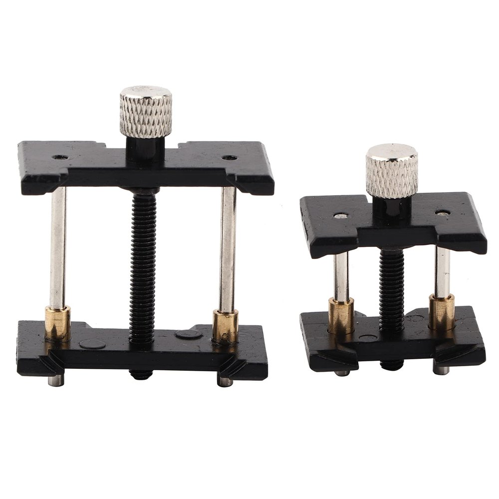 Restokki 2pcs/Set Plastic Watch Movement Holder, Extensible and Reversible Synthetic Movement Holder Door Watchmaker Movement