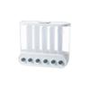 Canisters Set Wall Mounted Dispenser/Dispenser Save Space 6-Grid Storage Containers for Kitchen and Home (Color : White) view 1