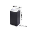 BDPP Trash Can 7.9 Gallon Trash Can Swing Lid Garbage Can Stainless Steel Garbage Bin 11.8"x11.8"x27.7" School Hotel Mall USO Interior y Exterior (Color : A) view 2