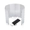 Anti Splatter Shield 8 Plates Folding Outdoor Stove Windscreen, Aluminum Camping Stove Windshield with Carrying Bag, Lightweight Burner Windshield Guard Oil Splatter Screen view 1