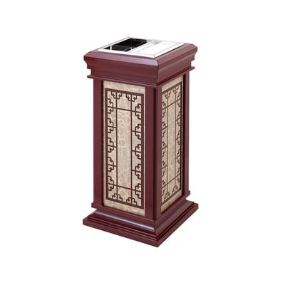 BDPP Trash Can Trash Can Decorative Fluted Panels Stainless Steel Garbage Can Ashtray Garbage Bin Retro for Home Outside Industrial Use USO Interior y Exterior (Color : A)