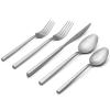 Alata Cube 20-Piece Forged Silverware Set Stainless Steel Flatware Set,Service for 4,Matte Satin Polished Cutlery Set,Dishwasher Safe view 1