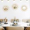 3 Pack Metal Mirrors for Wall Sunburst Wall Mirrors Home Dcor Decorative Hanging Wall Art for Living Room Bedroom Entryway (Gold, Sunburst) view 3