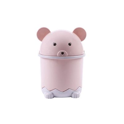 BDPP Trash Can Trash Can with Lid Cute Small Garbage Can Desktop Garbage Bin Suitable for Living Room Bedroom Study Office-with Flip Lid USO Interior y Exterior (Color : B)
