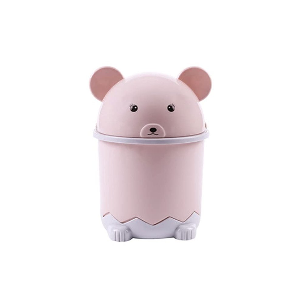 BDPP Trash Can Trash Can with Lid Cute Small Garbage Can Desktop Garbage Bin Suitable for Living Room Bedroom Study Office-with Flip Lid USO Interior y Exterior (Color : B)