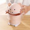 BDPP Trash Can Trash Can with Lid Cute Small Garbage Can Desktop Garbage Bin Suitable for Living Room Bedroom Study Office-with Flip Lid USO Interior y Exterior (Color : C) view 3