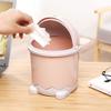 BDPP Trash Can Trash Can with Lid Cute Small Garbage Can Desktop Garbage Bin Suitable for Living Room Bedroom Study Office-with Flip Lid USO Interior y Exterior (Color : C) view 4