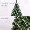 YKHB Xmas Tree Snow Flocked Christmas Tree, Dense Household Artificial Christmas Tree with Metal Base 1.2m / 3.9f (Color : Green) view 2