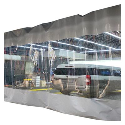 AWSAD Transparent Waterproof Door Curtain, Dust-Proof Sliding Partition Curtain for Dust-Free Workshop, PVC Spliced Metal Eyelet, Car wash, Warehouse, Size 47 (Size : 2.1x2.5m)