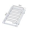 6 Rows 18 Cups Stemware Racks Wine Glass Rack Wine Glass Hanging Holder Under Cabinet Stemware Rack for Kitchen, Bar(60x23cm) (Color : White) view 2