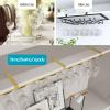 6 Rows 18 Cups Stemware Racks Wine Glass Rack Wine Glass Hanging Holder Under Cabinet Stemware Rack for Kitchen, Bar(60x23cm) (Color : White) view 3