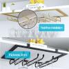 6 Rows 18 Cups Stemware Racks Wine Glass Rack Wine Glass Hanging Holder Under Cabinet Stemware Rack for Kitchen, Bar(60x23cm) (Color : White) view 4
