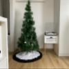 Christmas Tree Skirt White and Black Chunky Knitted Christmas Tree Mat for Xmas Holiday Decorations small, large, xl sizes (56 inches) view 4