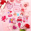 12 Pieces Valentine s Day Refrigerator Magnets Holidays Magnetic Stickers Love Heart Refrigerator Decorative Magnets Cupid Red Lips Locker Dishwasher Stickers view 4