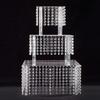 3 Tier Cake Stands Square Crystal Beaded Cupcake Stand Holder Acrylic Cupcake Tower Display Party Dcor 3 Tier Acrylic Display for Pastry for Weddings Birthday Christmas Party view 3