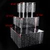 3 Tier Cake Stands Square Crystal Beaded Cupcake Stand Holder Acrylic Cupcake Tower Display Party Dcor 3 Tier Acrylic Display for Pastry for Weddings Birthday Christmas Party view 4