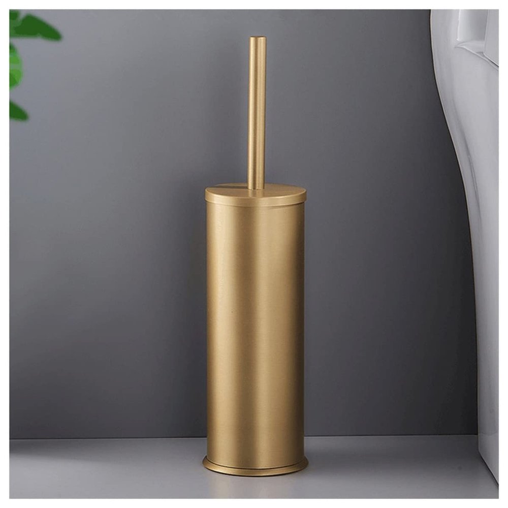 Bath Hardware, Toilet Brush Holder, Clearing Lavatory Toilet Brush Holder (Color : Brushed Gold)