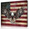 American Flag Canvas Wall Art - Military Decor, Army Home Decor, Eagles Wall Decor for Bedroom & Living Room (28''H x 40''W) view 1