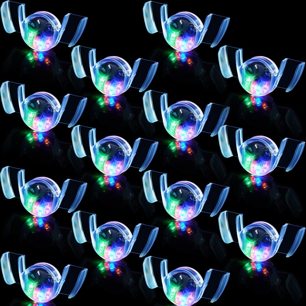 Civaner 16 Pcs Flashing Mouth Teeth Guard Light up Mouthpiece Teeth LED Glow in The Dark Party Favors for Gadget Filler Rave Party Supplies Gift