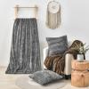 YUSOKI Luxury Faux Fur Throw Blanket(Without Pillows) 2 Layers,3lb,All Ages,Home Decoration, (Grey,50" x 63") view 4