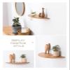 Creative Round End Wall Mounted Shelving,Multifunctional Wood Floating Shelves,Floating Wall Shelves,Display Storage Rack Bookshelves for Bedroom Office Kitchen Living Room view 2