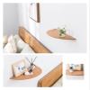 Creative Round End Wall Mounted Shelving,Multifunctional Wood Floating Shelves,Floating Wall Shelves,Display Storage Rack Bookshelves for Bedroom Office Kitchen Living Room view 3