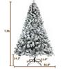 WZFANJIJ Artificial Christmas Tree Hinged Full Natural Spruce PVC Fir Tree 7.5ft Foldable Metal Stand Unlit Green view 3