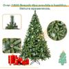 GBHJJ 7.4 ft Snow Flocked Artificial Christmas Tree with 65 Pine Cones, 1300 Tips, Metal Stand and Hinged Branches, with Metal Stand, Easy Assembly, for Indoor and Outdoor Use view 3