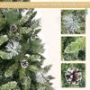 GBHJJ 7.4 ft Snow Flocked Artificial Christmas Tree with 65 Pine Cones, 1300 Tips, Metal Stand and Hinged Branches, with Metal Stand, Easy Assembly, for Indoor and Outdoor Use view 4