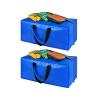 Heavy Duty Blue Moving Bags with Strong Zipper Handles Backpack Straps view 1