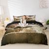 American Flag Comforter Cover Military Camouflage Soldier Bedding Set for Adult Boys Vintage Camo Usa Flag Duvet Cover Grunge Soil Red Grey Stars Stripes Bedding Collections, with 2 Pillowcases, Full view 2