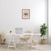 Stupell Industries Evil Eye Glam Boho Pattern Bold Blue Pink, Designed by Grace Popp Black Framed Wall Art, 16 x 20 view 2