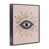 Stupell Industries Evil Eye Glam Boho Pattern Bold Blue Pink, Designed by Grace Popp Black Framed Wall Art, 16 x 20 view 3